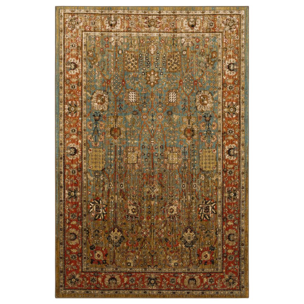 Karastan Spice Market Myanmar Aquamarine 9"6" x 12"11" Area Rug, , large