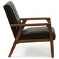 Baxton Studio Nikko Lounge Chair in Black, , large