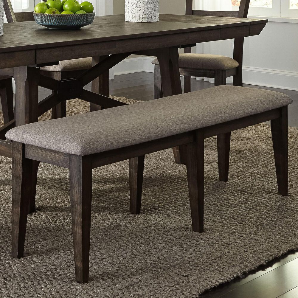 Belle Furnishings Double Bridge Bench in Dark Brown, , large