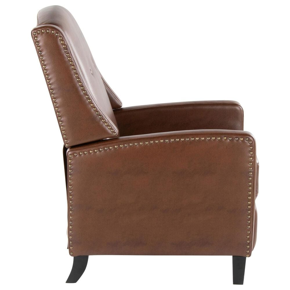 Lumisource Stanley Manual Recliner in Brown, , large