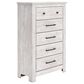 Ashley Makidern 5 Drawer Chest in Whitewash, , large