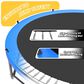 HOMLUX 12" Outdoor Trampoline with Enclosure Net and Ladder in Blue, , large
