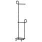 HOMLUX F-Shape Indoor Coat Rack with Lockable Wheeled Bases and Hat Hooks in Black, , large