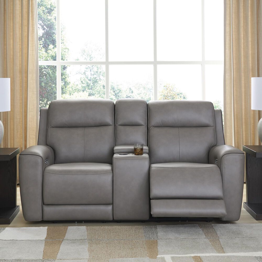 Ashley 5Z-Comfort Power Reclining Sofa and Loveseat Set in Coin, , large
