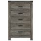 Ashley Frandern 5-Piece Full Bookcase Bedroom Set in Rustic Warm Gray, , large