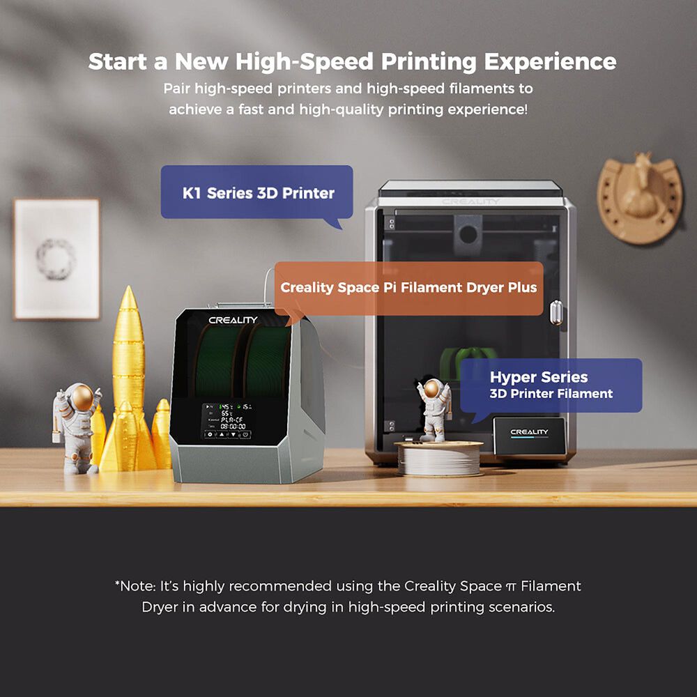 Creality 3D Technology Space Pi Filament Dryer Plus in Gray, , large