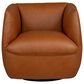 Natuzzi Editions Wally Swivel Chair in Pasadena Brandy, , large