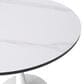 Leisuremod Leisuremod Bristol 31 round dining table White base with White Sintered stone Top, , large