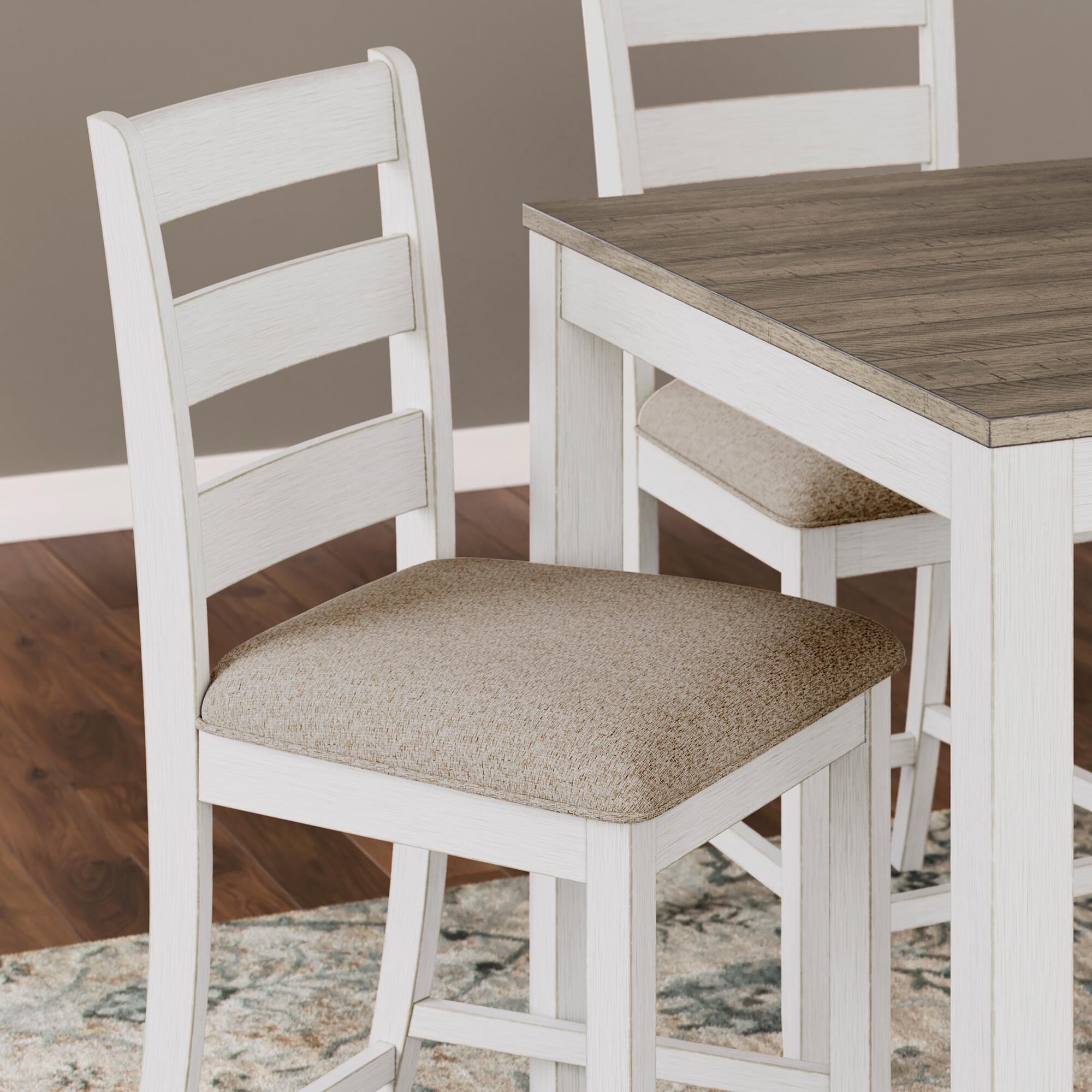 7 piece counter discount height dining set white