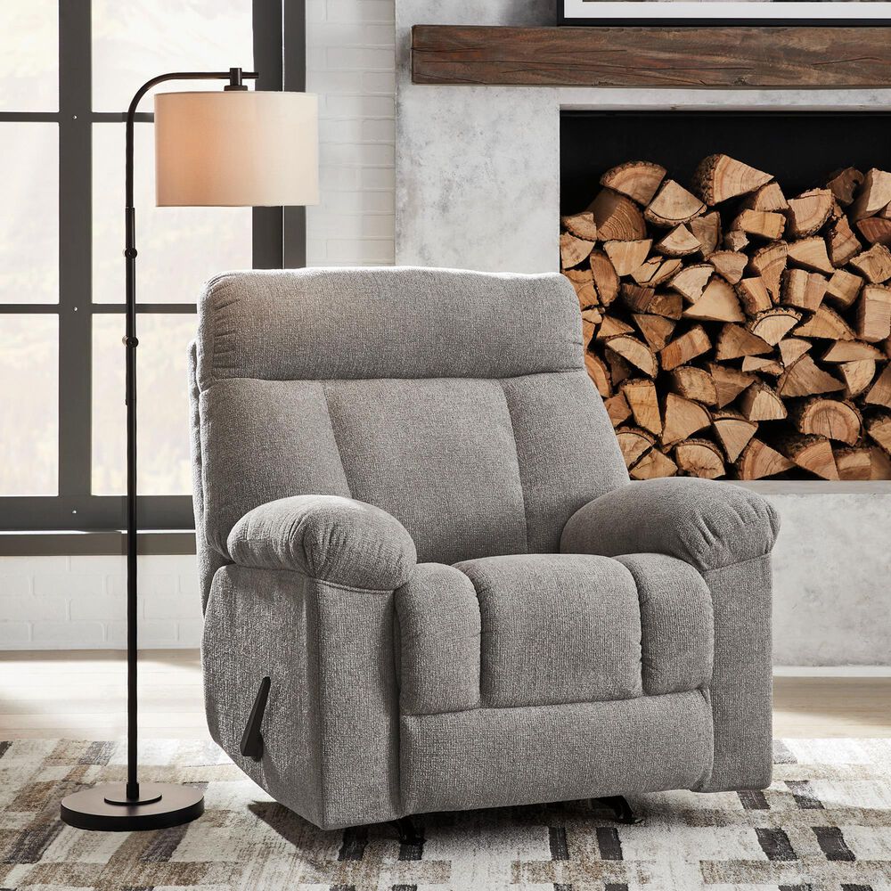 Ashley Hoyne Park Manual Rocker Recliner in Smoke, , large