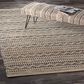L&R Resources Bleached Naturals 7"9" x 9"9" Jet Black Area Rug, , large
