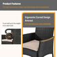 Furniture of America Bianca 4-Piece Patio Conversation Set in Black, , large