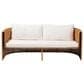 Baxton Studio Carina Stationary Sofa with Light Honey Rattan in Neutral, , large