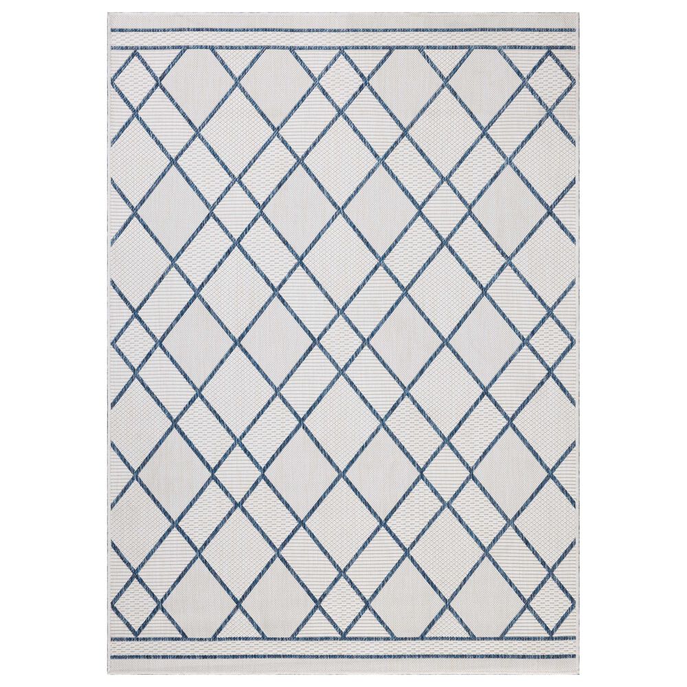Loloi Easton Ivory and Denim 8"6" x 11"6" Indoor/Outdoor Area Rug, , large