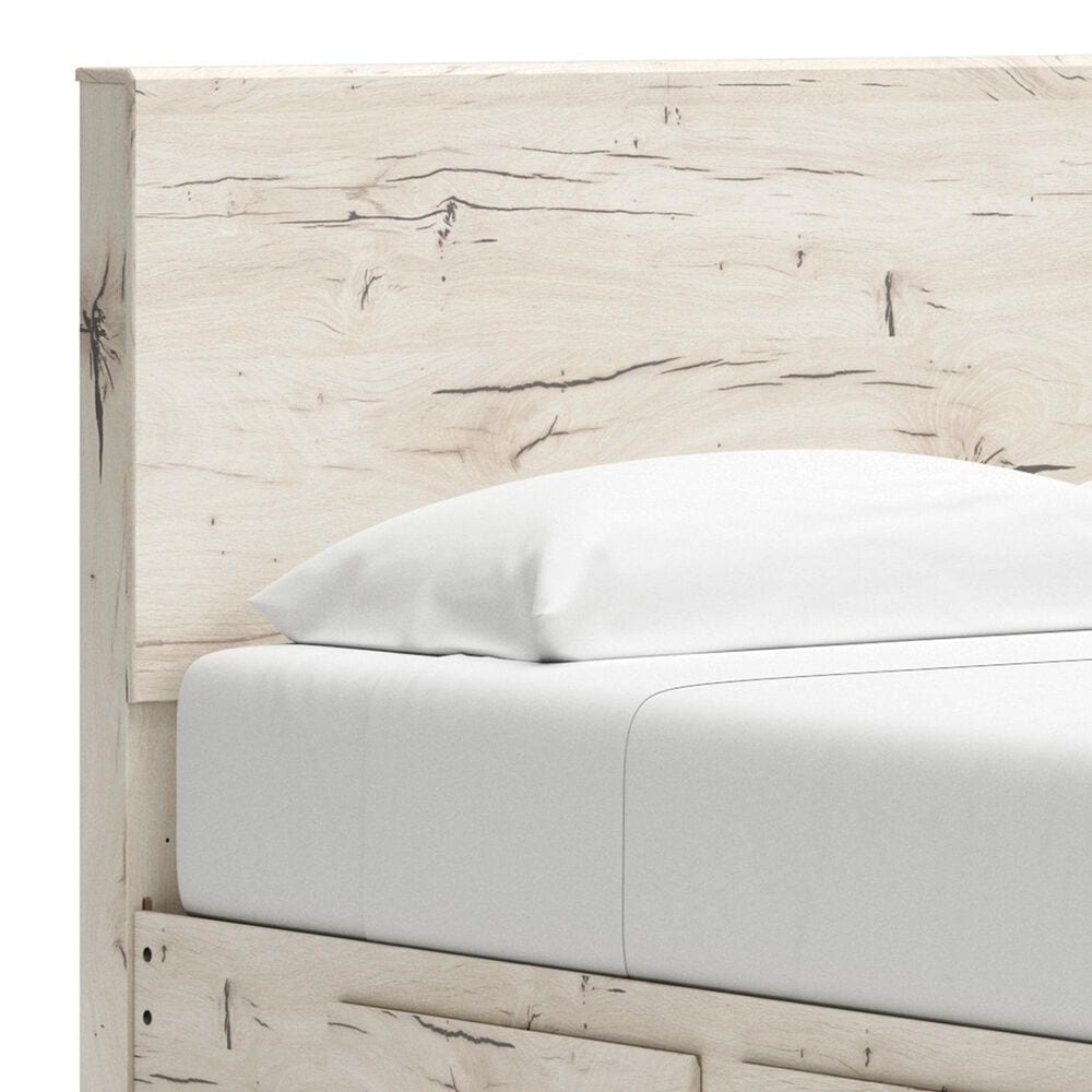Ashley Lawroy King Panel Storage Bed in Light Natural, , large