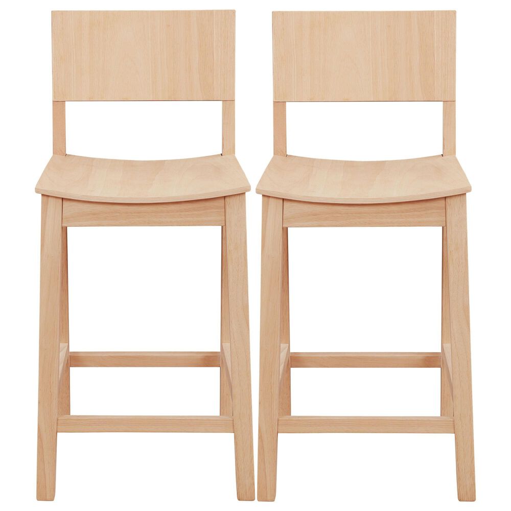 Linon Home Decor Devin Counter Stool in Unfinished (Set of 2), , large