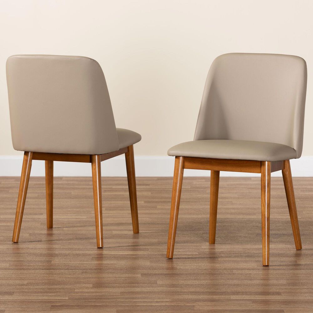 Baxton Studio Lavin Side Chair in Walnut Light Brown (Set of 2), , large