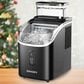 Euhomy 34 Lbs Portable Cube Ice Maker with External Water Tank in Black, , large