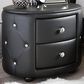 Baxton Studio Davina 2-Drawer Nightstand in Black, , large