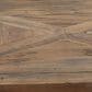 Maple and Jade C-Shaped Accent End Table in Distressed Brown and Black, , large