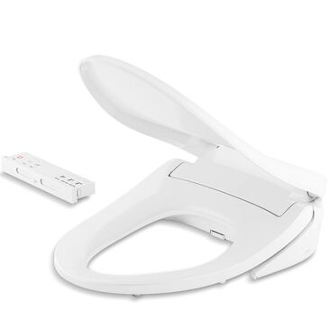 Kohler PureWash E700 Elongated Bidet Toilet Seat with Remote Control in White, , large
