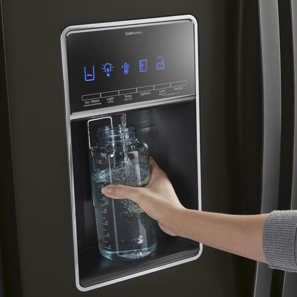 Whirlpool 27 Cu. Ft. 36&quot; French Door Refrigerator in Black Stainless, , large