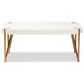 Baxton Studio Kassa Coffee Table in White and Brushed Gold, , large