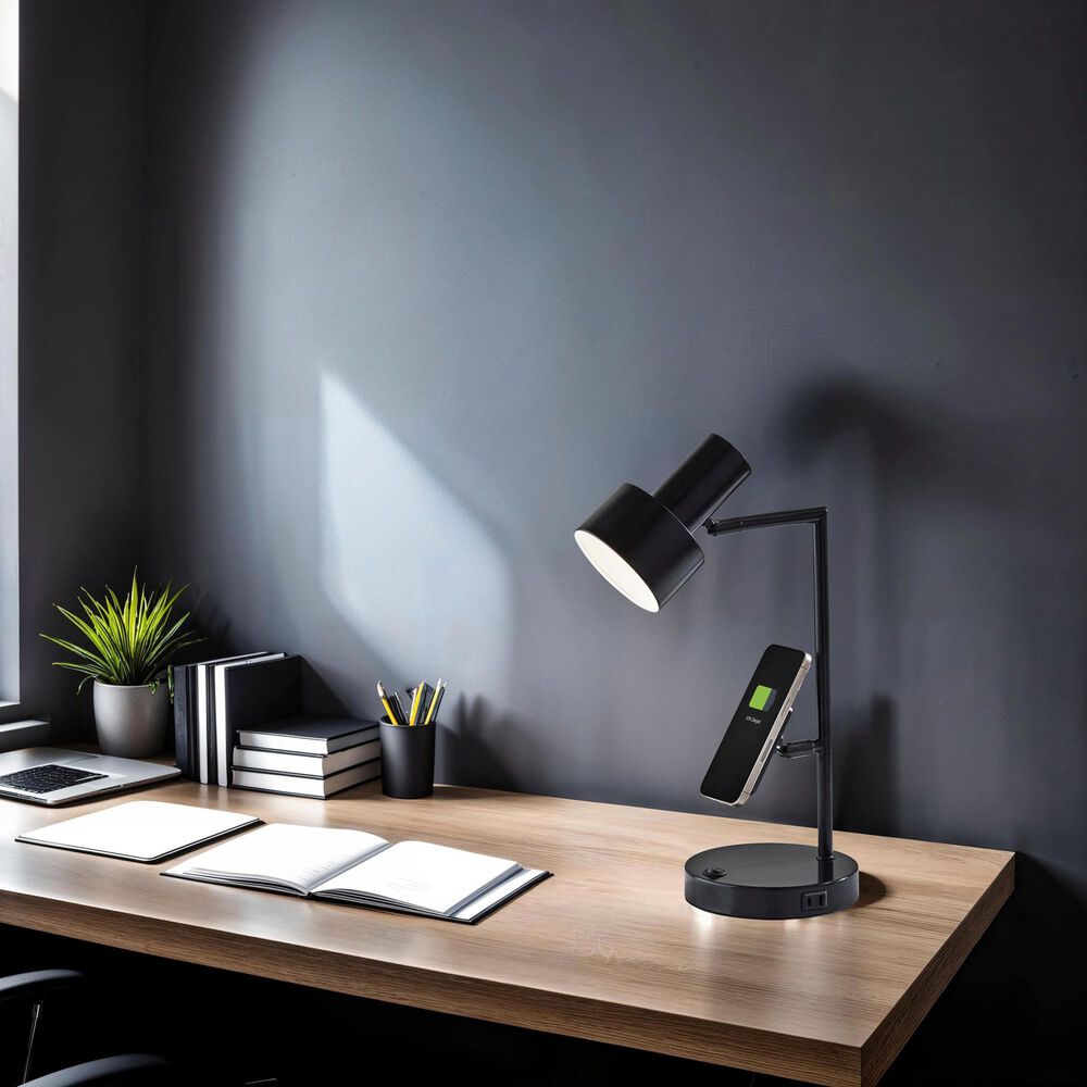 Adesso Rowe Desk Lamp in Black, , large