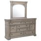 Nicolette Home Kingsbury 8-Drawer Dresser and Mirror in Gray, , large