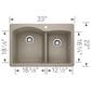 Blanco Diamond 33" 1-3/4 Double Bowl Dual Mount Kitchen Sink in Truffle, , large