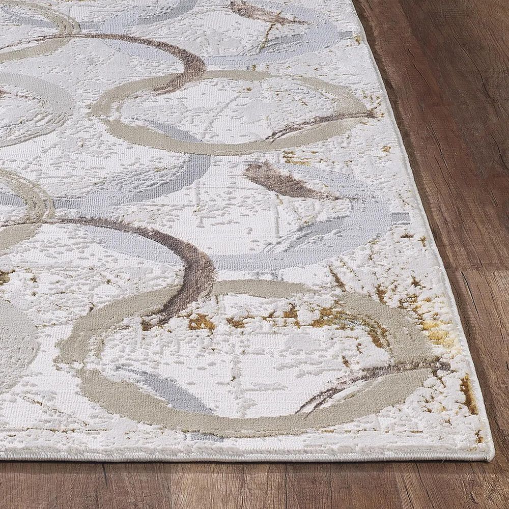 Kas Oriental Rugs Luna Visions 3&#39;3&quot; x 4&#39;11&quot; Gold Area Rug, , large