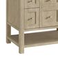 James Martin Vanities Breckenridge 36" Single Vanity in Whitewashed Oak with 3 cm Ethereal Noctis Quartz Top, , large