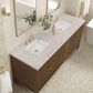 James Martin Vanities Myrrin 72" Double Vanity in Mid-Century Walnut with 3 cm Eternal Jasmine Pearl Quartz Top, , large