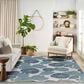 Nourison Garden Oasis Floral Blue 9" x 12" Indoor/Outdoor Area Rug, , large