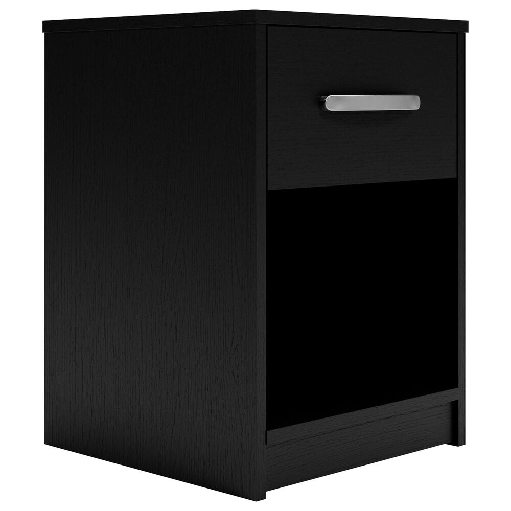 Ashley Finch 1-Drawer Nightstand in Black, , large