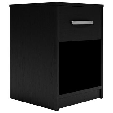 Ashley Finch 1-Drawer Nightstand in Black, , large