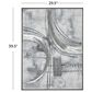 Maple and Jade 30" x 40" Contemporary Abstract Wall Art in Gray, White, Black and Silver, , large