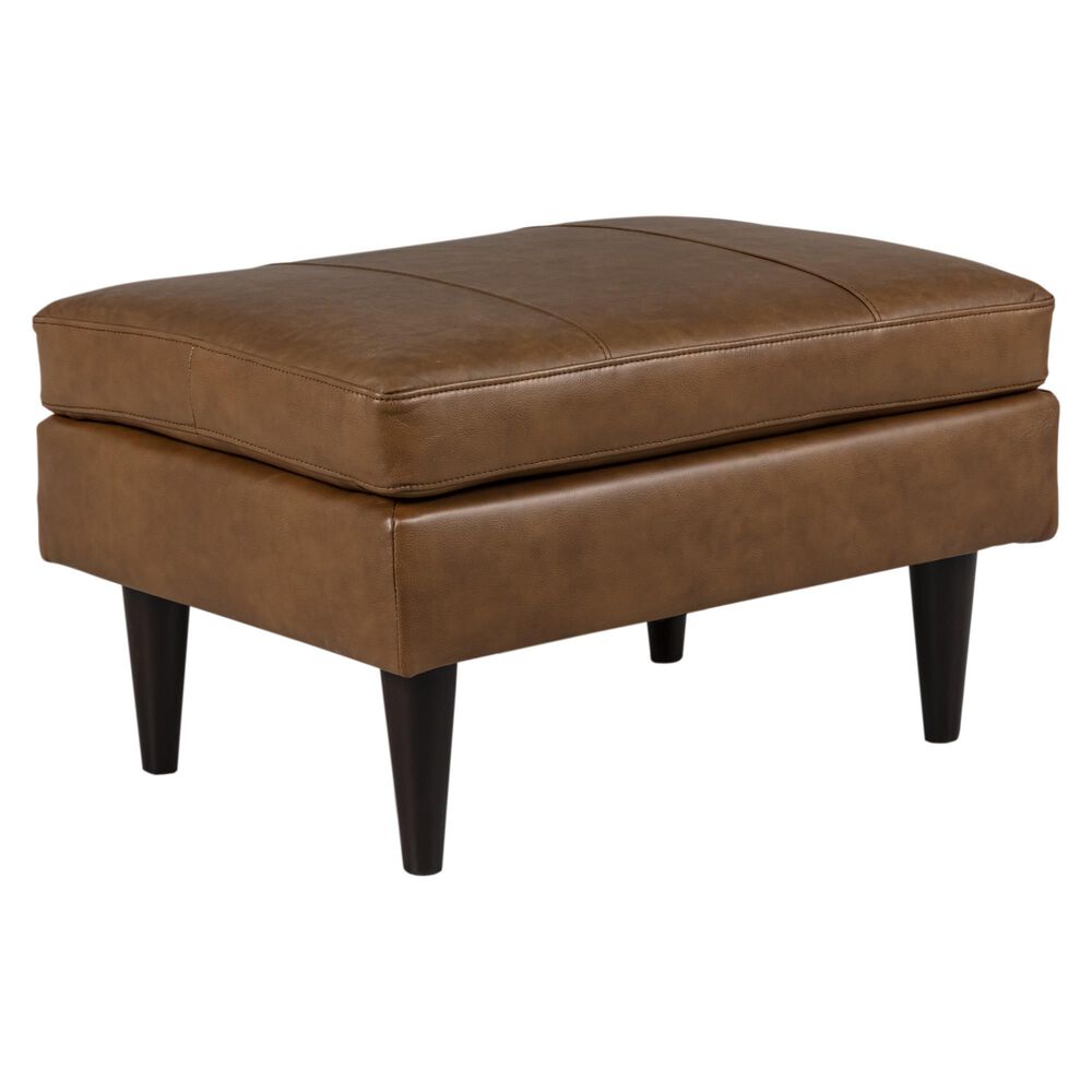 Best Home Furnishings Trafton Leather Ottoman in Rust Tan, , large