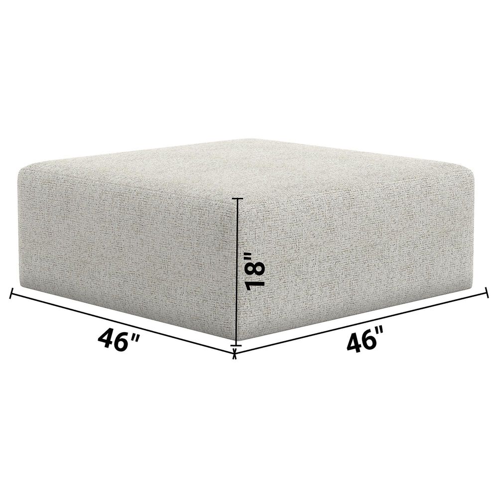 Hartsfield Tori 46" Square Cocktail Ottoman in Birch, , large