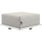Hartsfield Tori 46" Square Cocktail Ottoman in Birch, , large