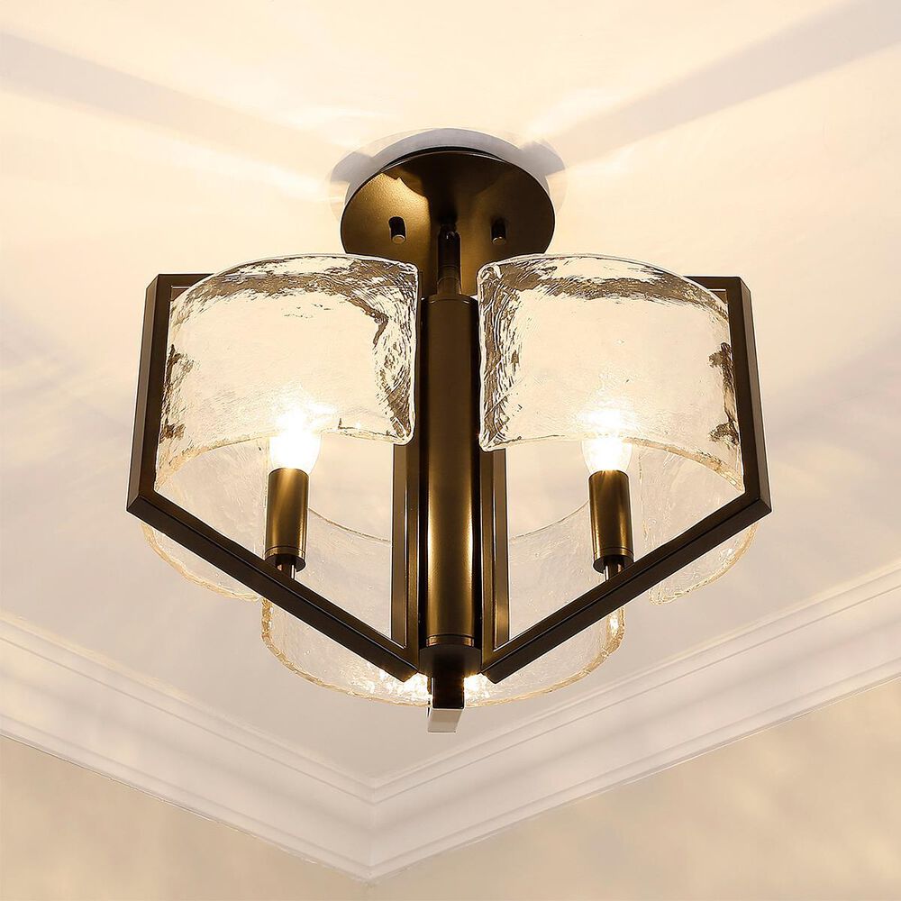 Golden Lighting Varsha Semi-Flush in Matte Black, , large