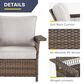 Sunwell Garden 5-Piece Patio Conversation Set with Stationary Chairs in Beige, , large