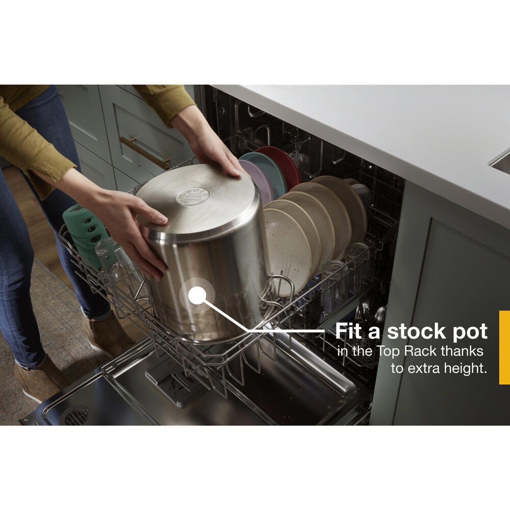 Whirlpool 24" Built-In Dishwasher with AI Intelligent Wash and Tall Top Rack in Fingerprint Resistant Stainless Steel, , large