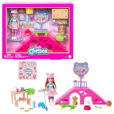 Barbie Chelsea Doll with Accessories and Skate Park Playset in Multicolor, , large