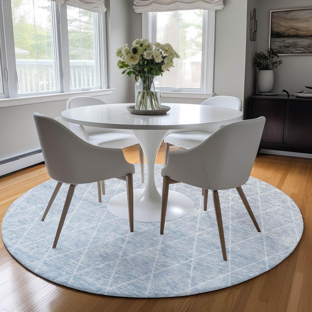 Dalyn Rug Company Lazio 8&#39; Round Blue Area Rug, , large