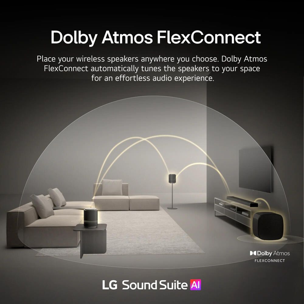 LG Sound Suite M5 Wireless Speaker with Dolby Atmos FlexConnect in Black, , large