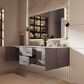 Lexora Home Geneva 72" Double Bathroom Vanity in Dark Grey with 2 cm White Quartz Top and Rectangular Sinks, , large