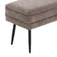 Lumisource Neapolitan Storage Bench with Brown Cushion in Black, , large