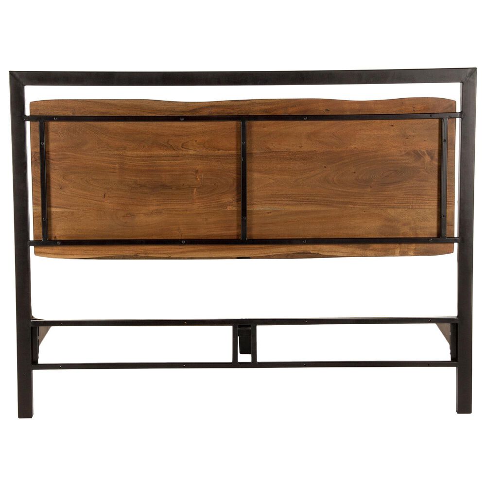 Home Trends &amp; Design Aspen Queen Platform Bed in Walnut and Antique Zinc, , large