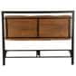 Home Trends & Design Aspen Queen Platform Bed in Walnut and Antique Zinc, , large